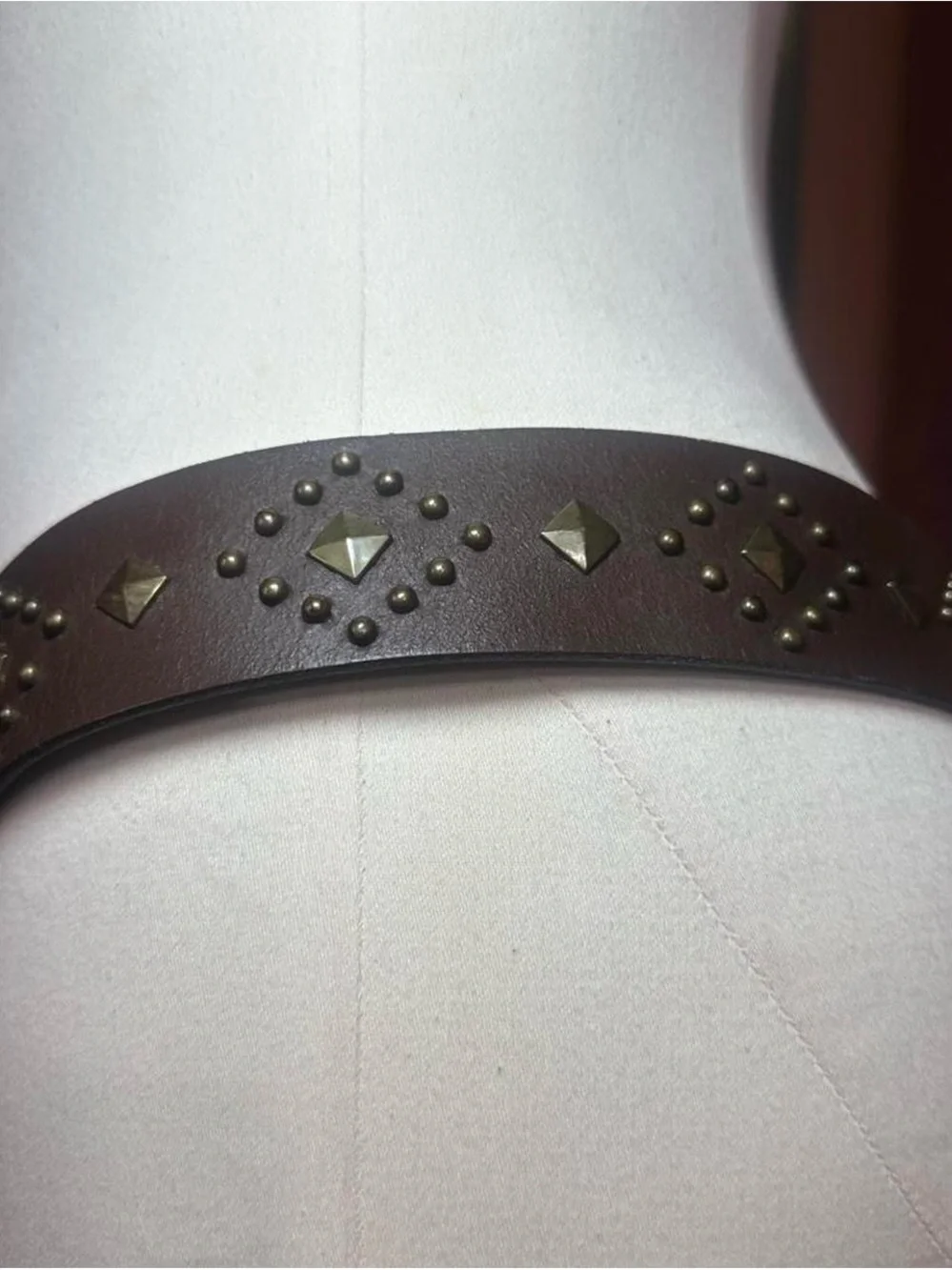 GAP Dark Brown Studded Genuine Leather Belt
